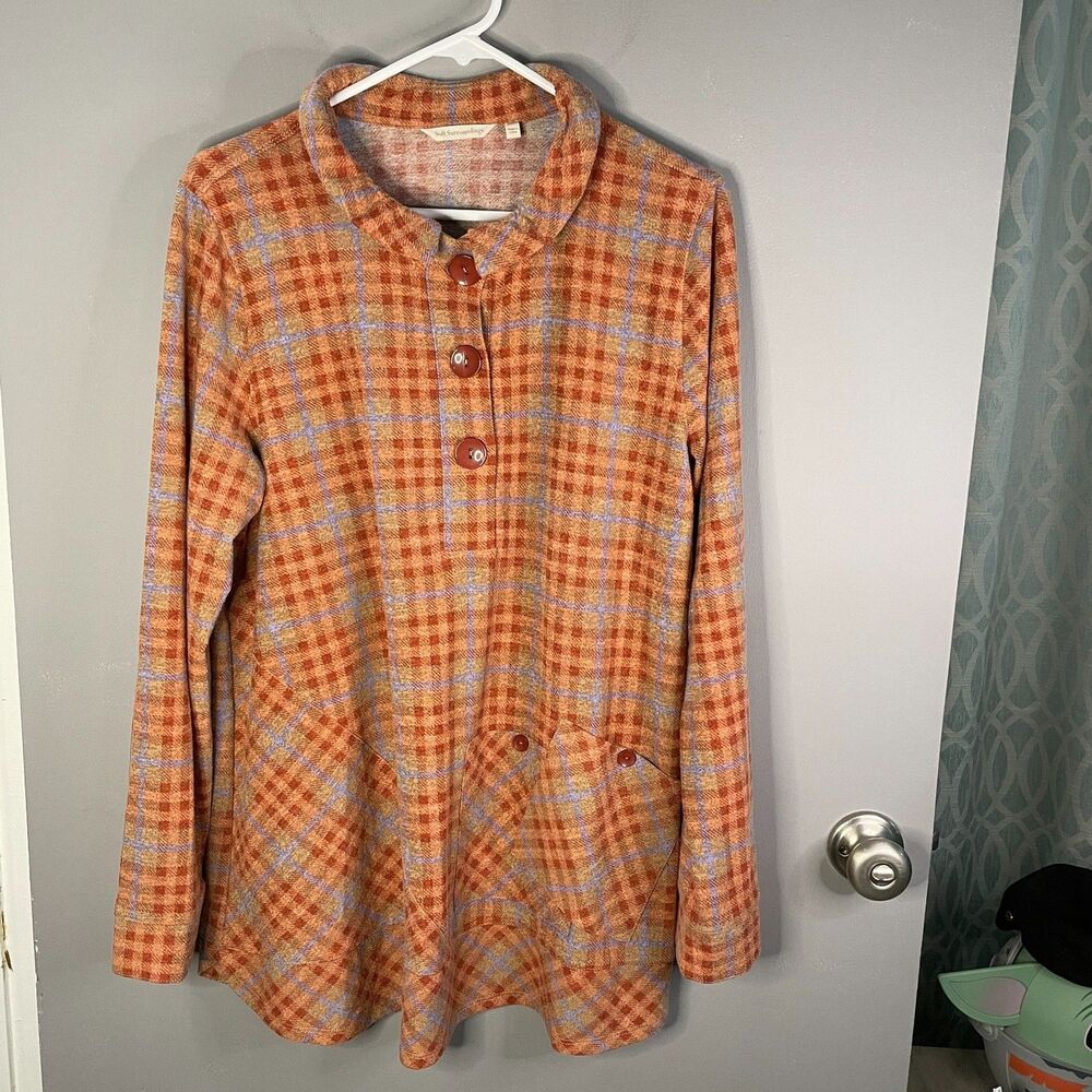 Soft Surroundings Womens L Long Sleeve Pullover Hi Low Hem Sweater